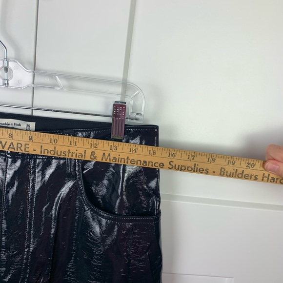 Abercrombie & Fitch Pants Size 10 30 Black Vegan Leather Goth Dark Fairy Vamp - Picture 5 of 10